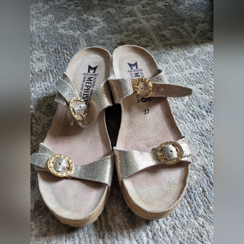 Mephisto Air-Relax Wedge Sandals - size 37